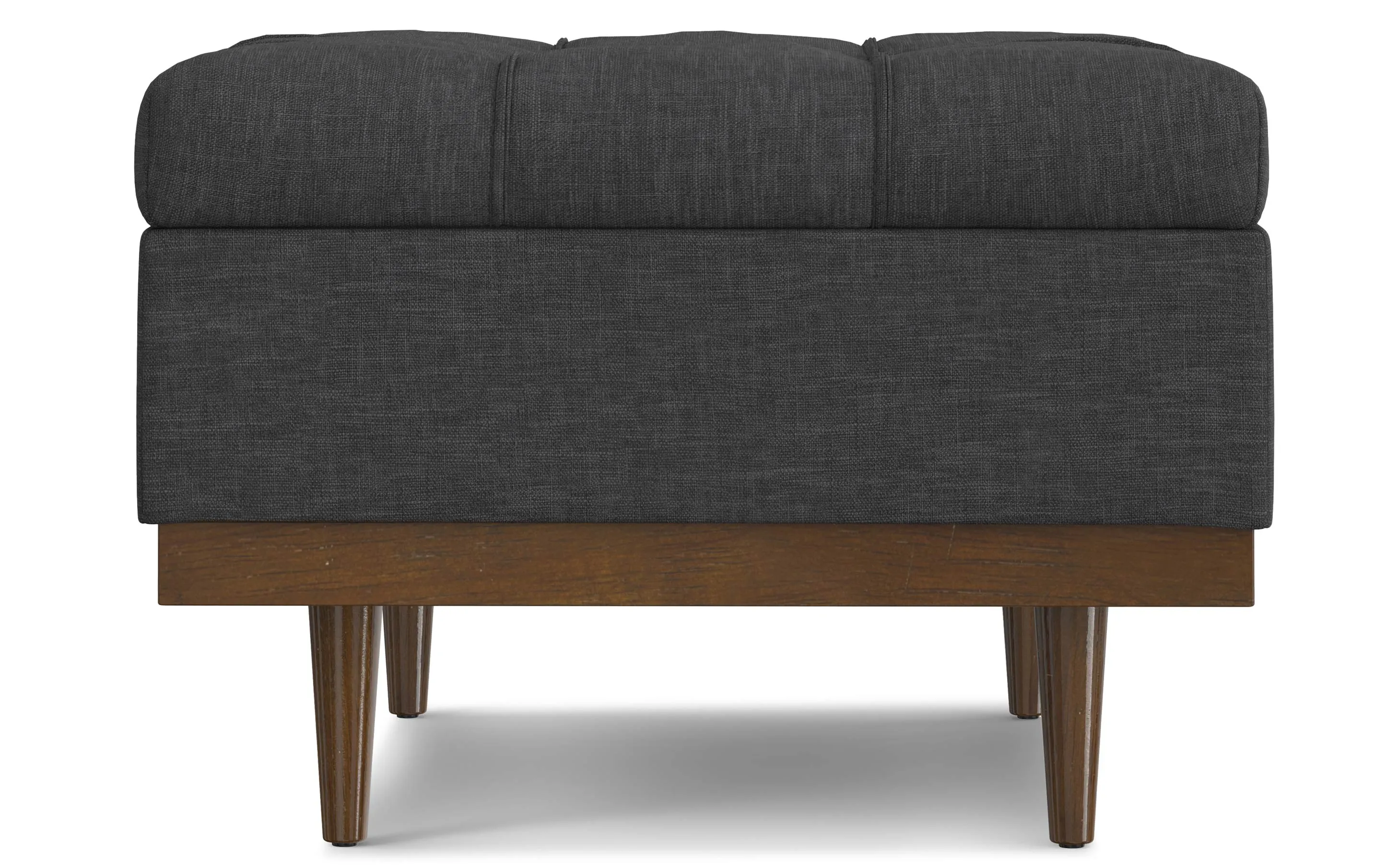 Mariah Coffee Table Storage Ottoman in Linen