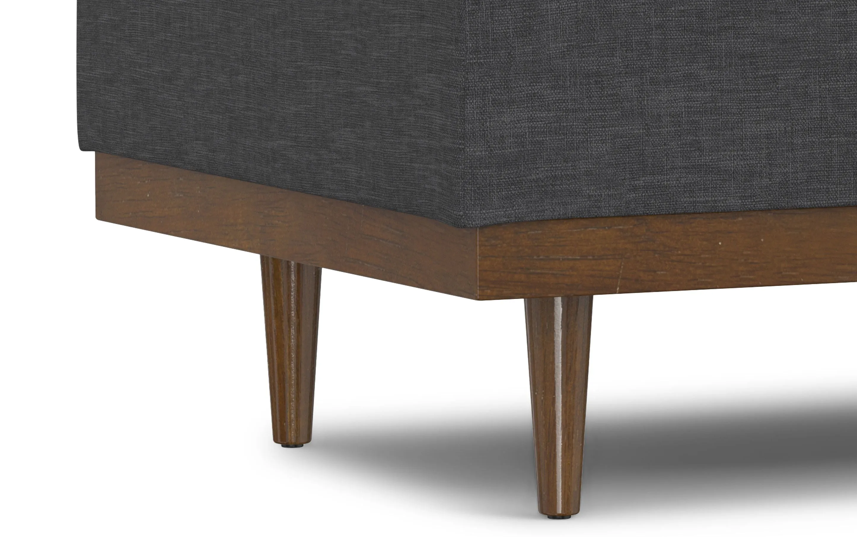 Mariah Coffee Table Storage Ottoman in Linen