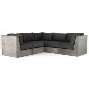 Modrest Indigo Contemporary Grey Concrete Sectional Sofa