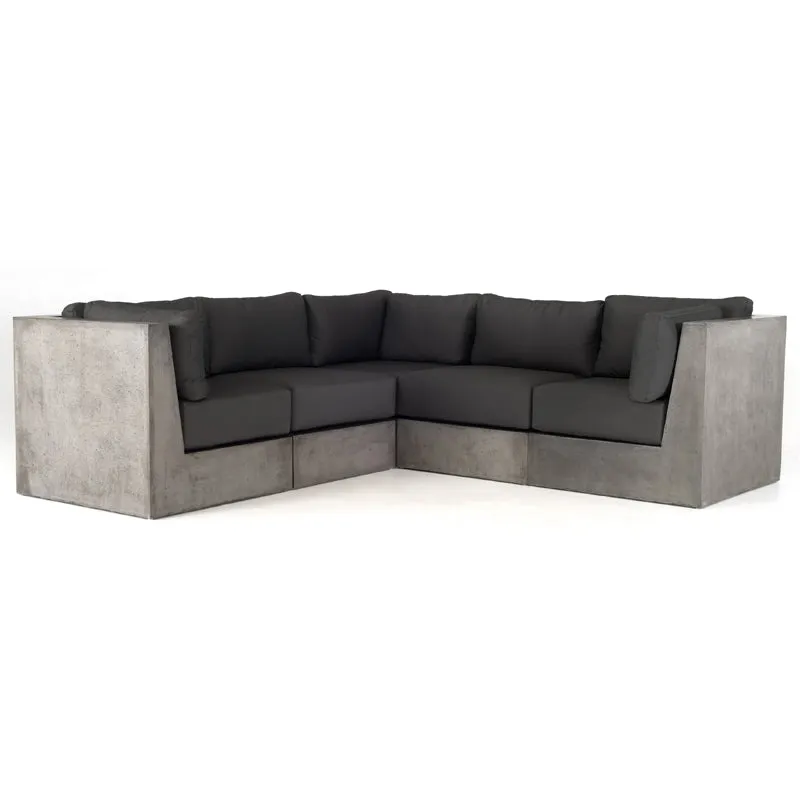 Modrest Indigo Contemporary Grey Concrete Sectional Sofa