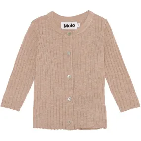 Molo Oatmeal Melange Georgette Cardigan