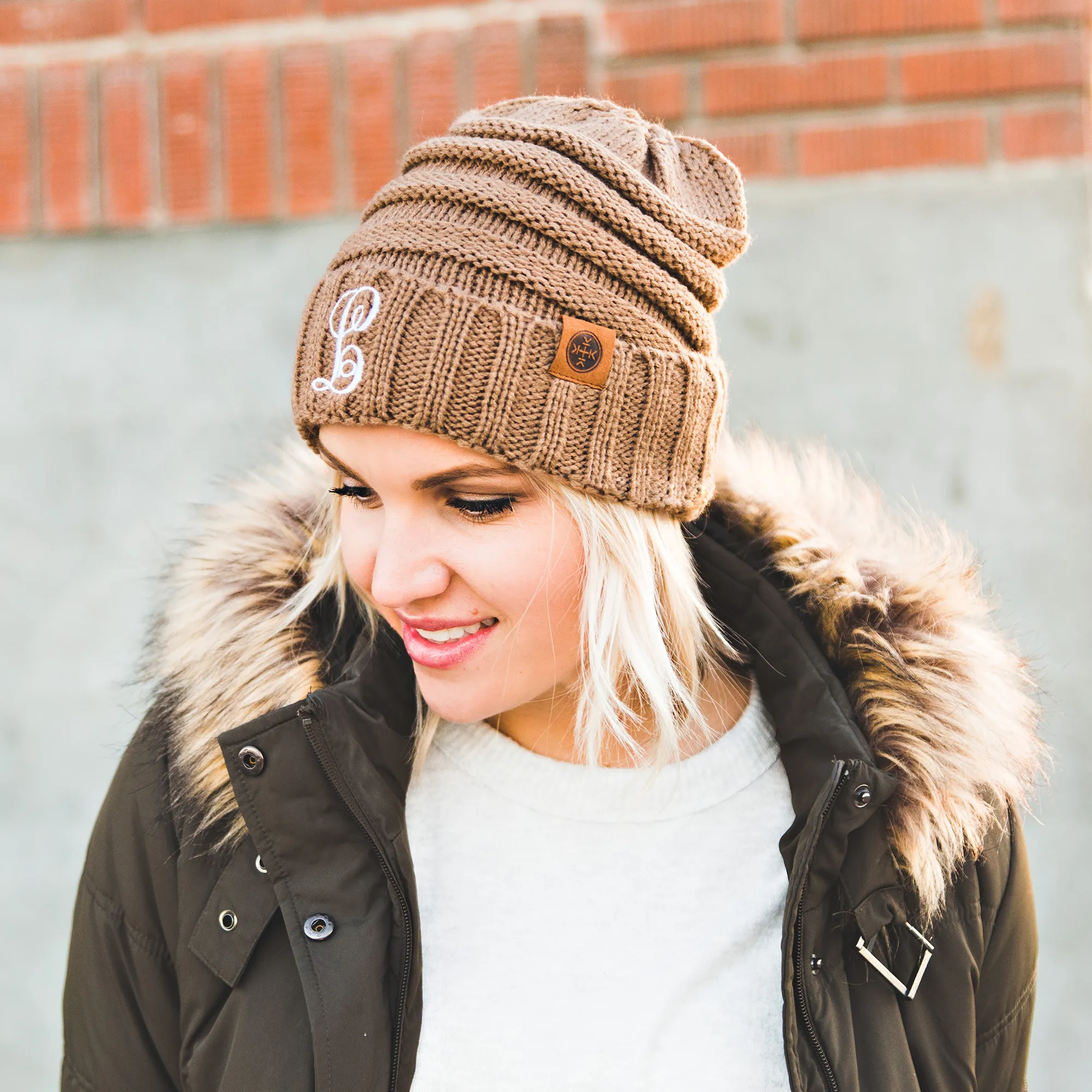Monogrammed Personalized Adult Beanies