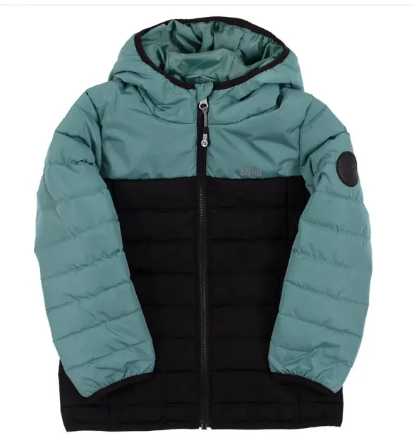 Nano Quilted coat in teal green : Size 7-14 Years