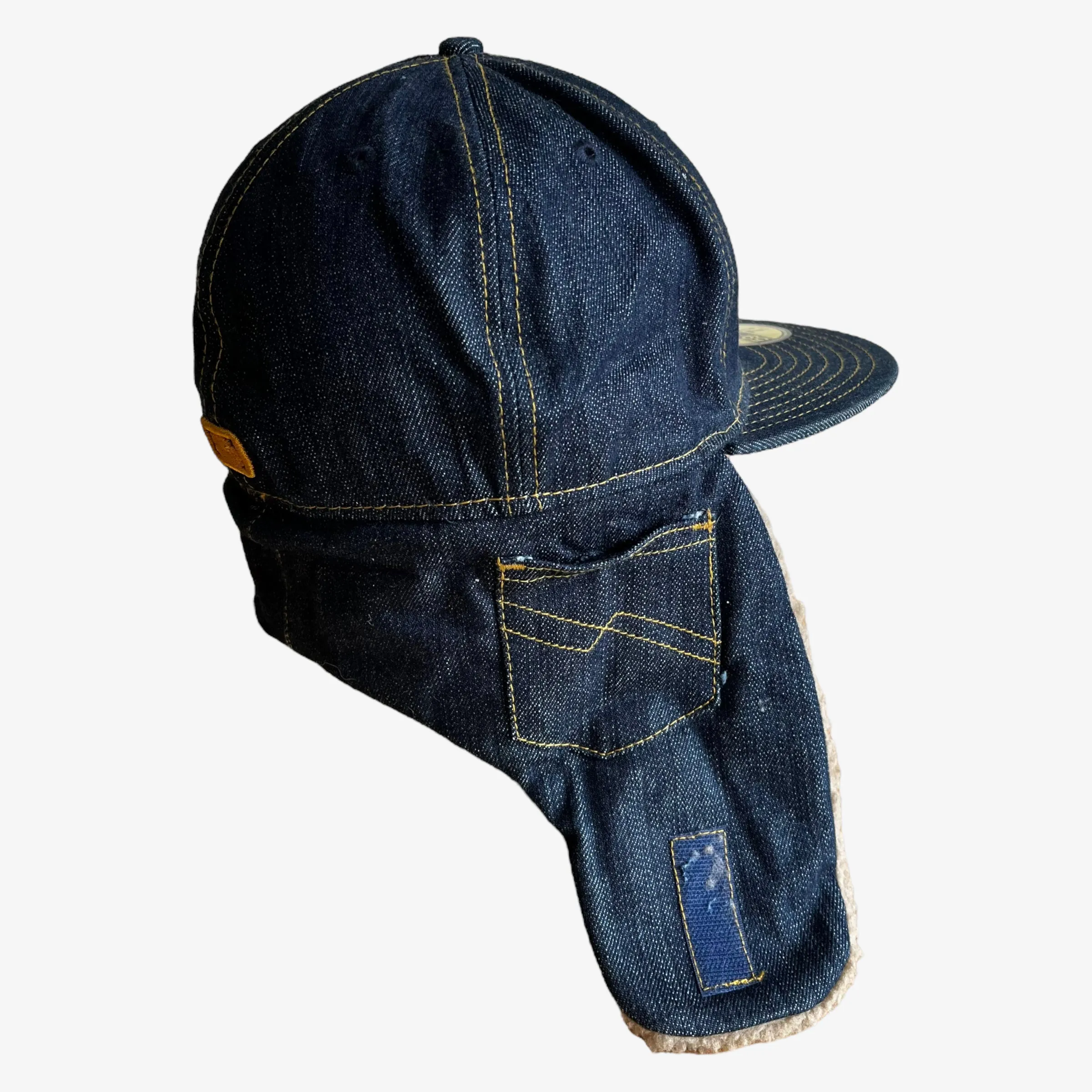 New Era x New York Yankees Denim Cap With Foldable Ear Muffs