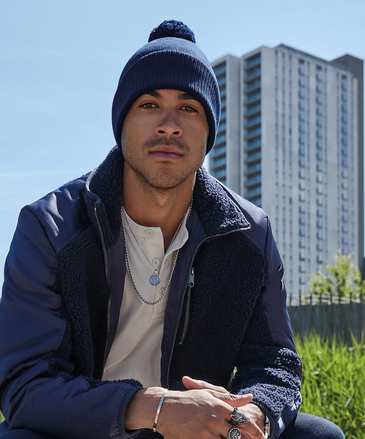 Organic cotton Snowstar® beanie | Bottle Green