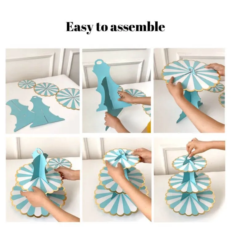 Paper Cake Stand | Pink | Three-Layer