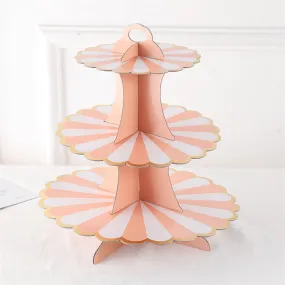 Paper Cake Stand | Pink | Three-Layer