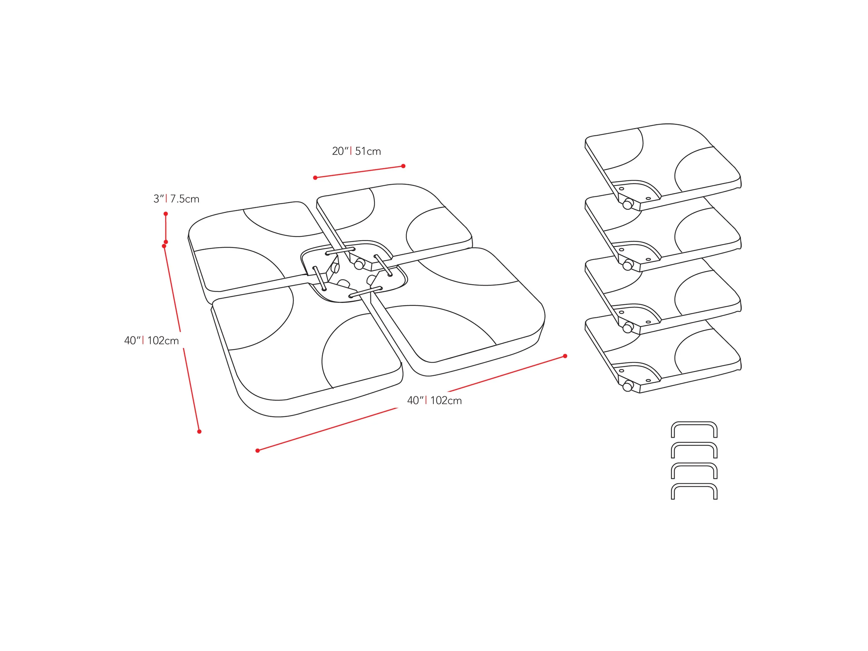 Patio Umbrella Base Weights