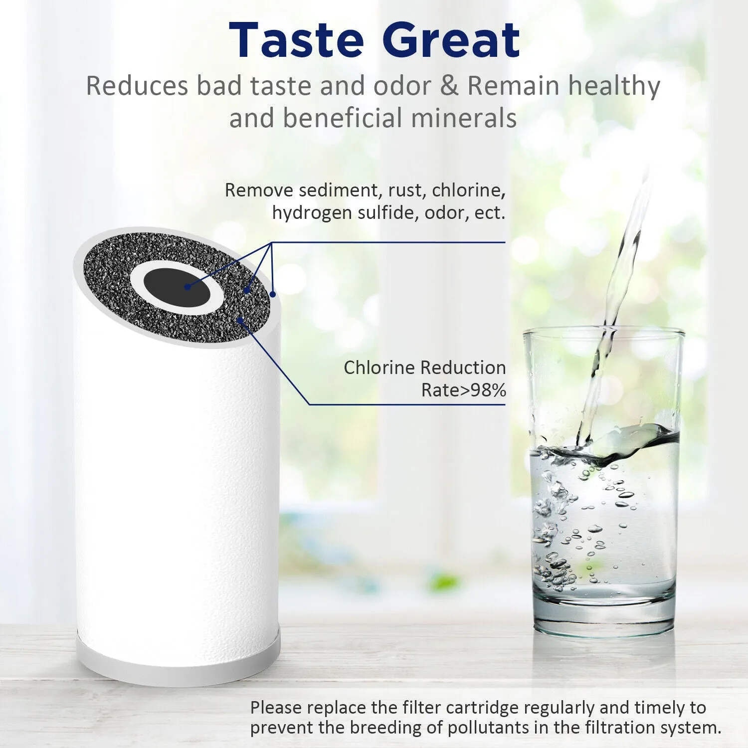 PGC Polypropylene & Acticated Carbon Filter cartridges for Big Blue 10" x 4.5"