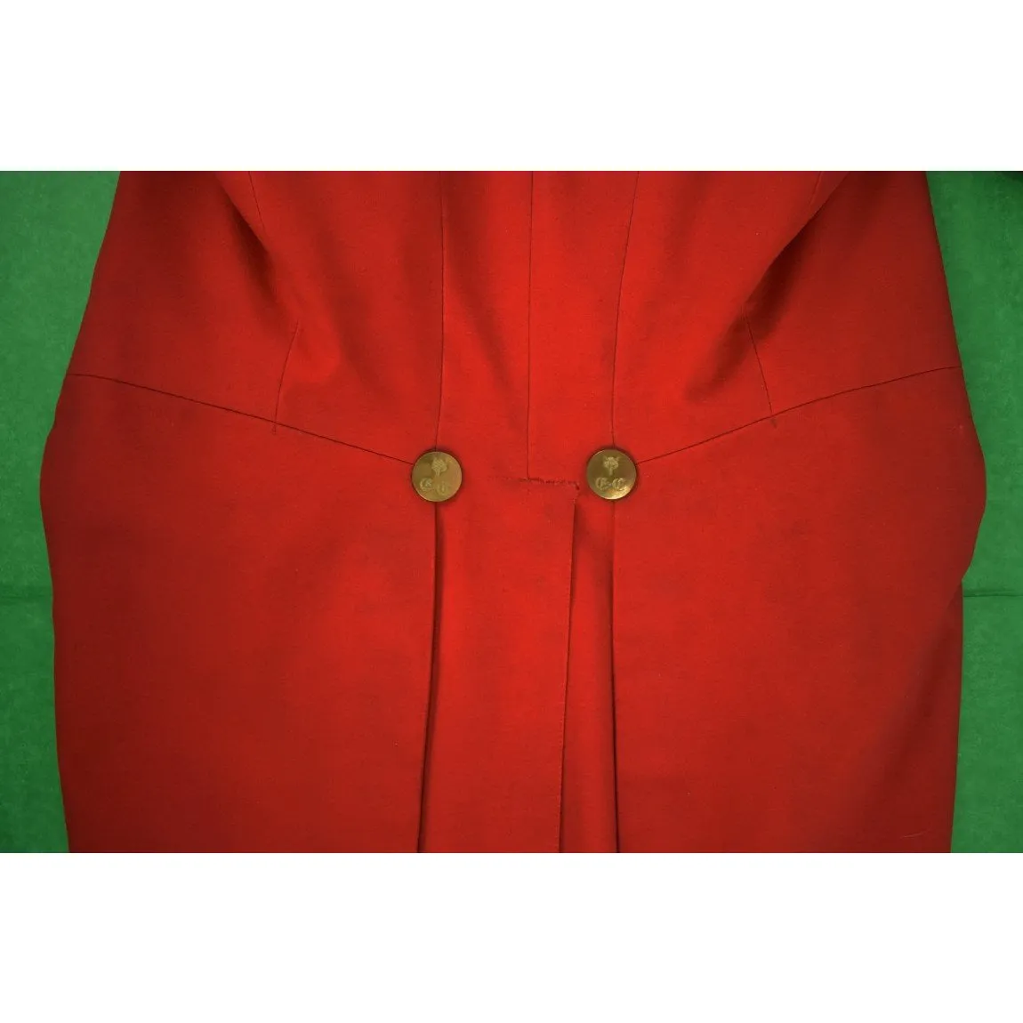 "English 'Hunt Ball' Dress Coat c1930s w/ (12) Hunt Club Fox Mask Pitt & Co Buttons" (DEADSTOCK)