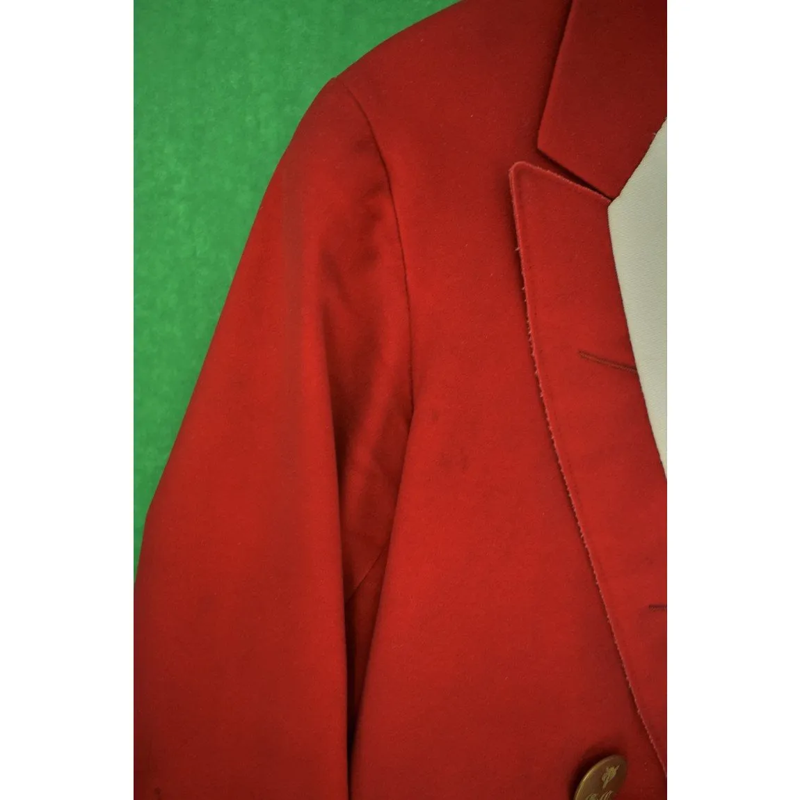 "English 'Hunt Ball' Dress Coat c1930s w/ (12) Hunt Club Fox Mask Pitt & Co Buttons" (DEADSTOCK)