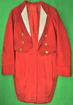 "English 'Hunt Ball' Dress Coat c1930s w/ (12) Hunt Club Fox Mask Pitt & Co Buttons" (DEADSTOCK)
