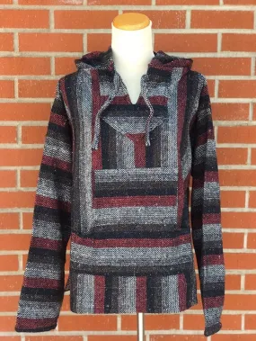 Red and Black Striped Hoodie