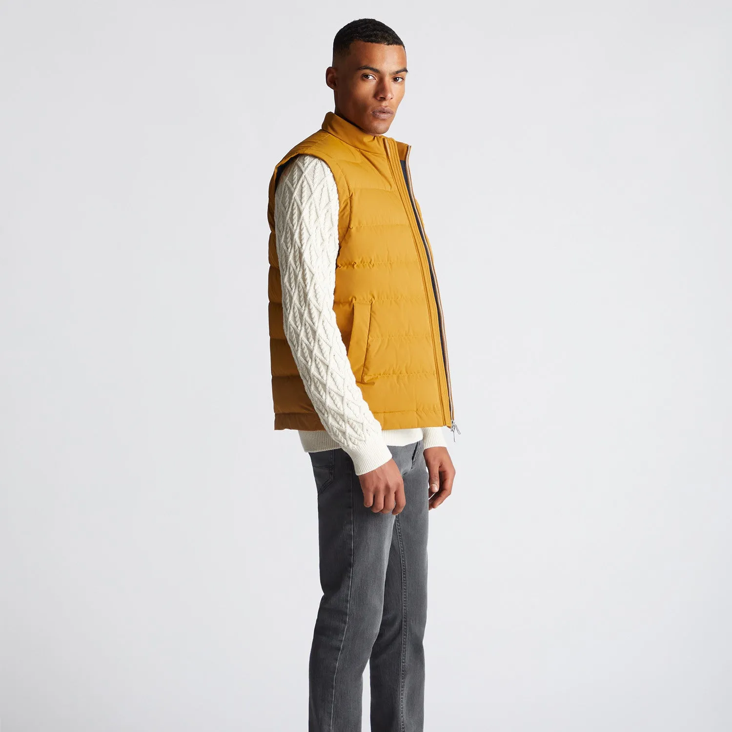 Remus Uomo 80481 54 Ochre Quilted Gilet
