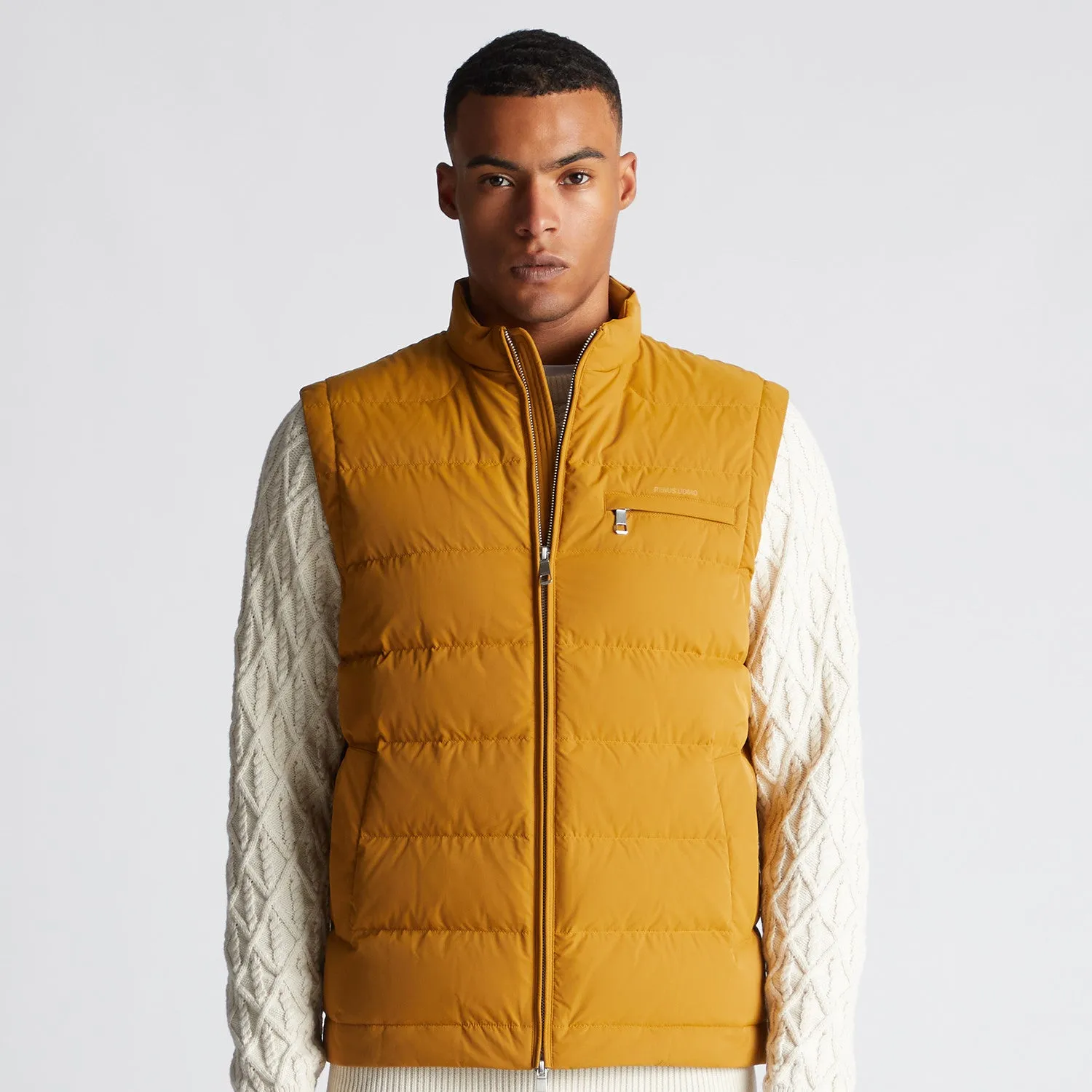 Remus Uomo 80481 54 Ochre Quilted Gilet