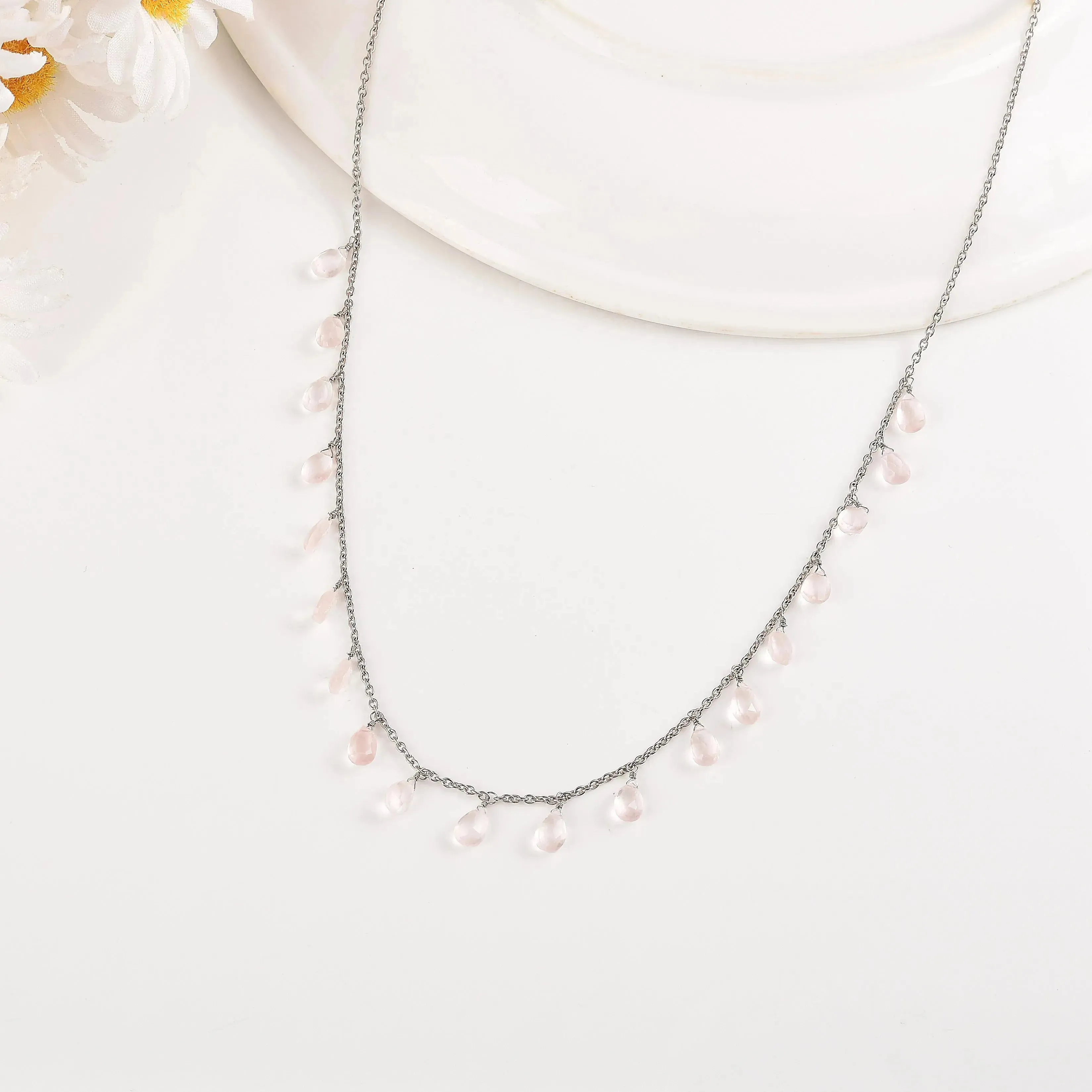 Rose Quartz Layer Necklace