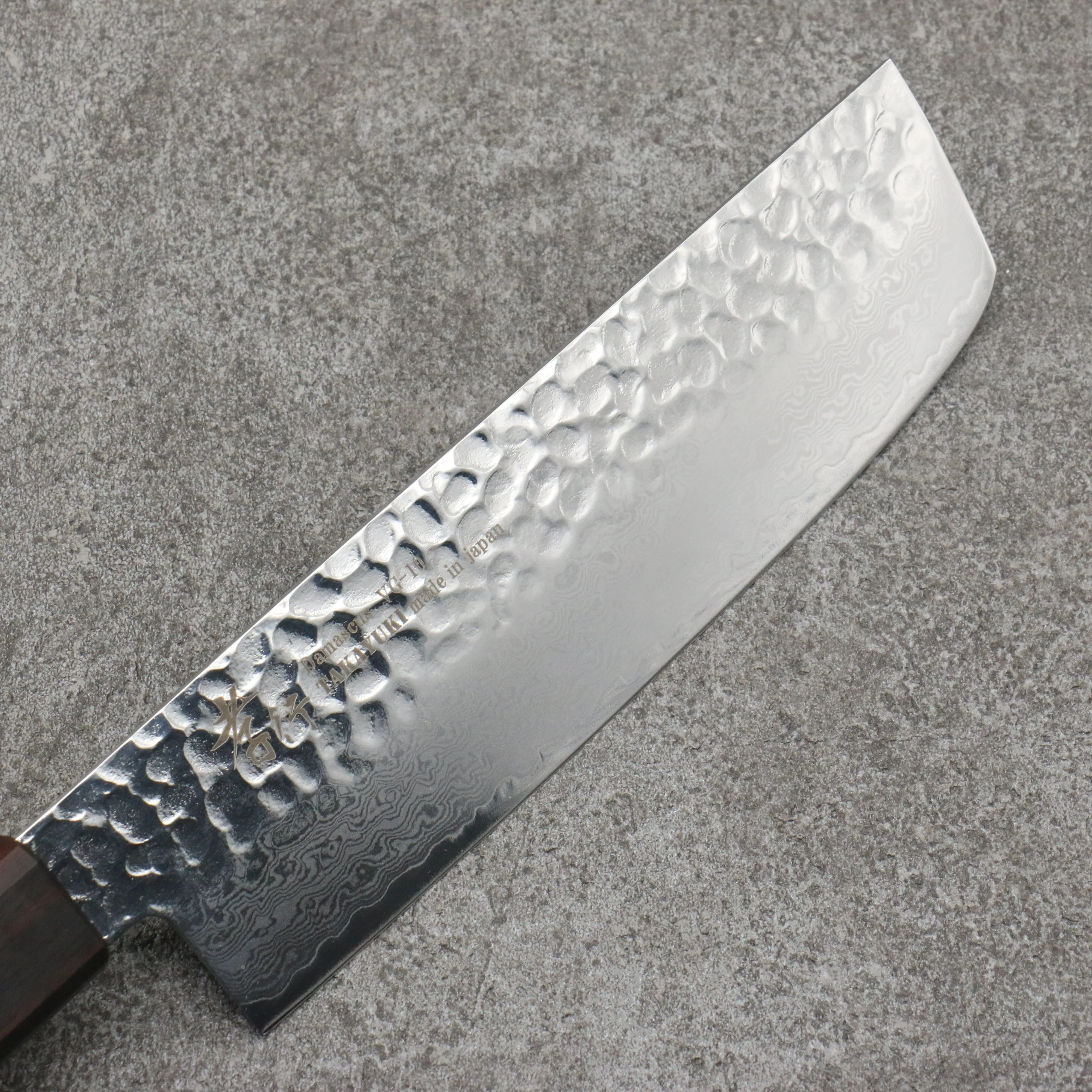Sakai Takayuki VG10 33 Layer Damascus Nakiri 170mm Mountain cherry (12 sided) Handle