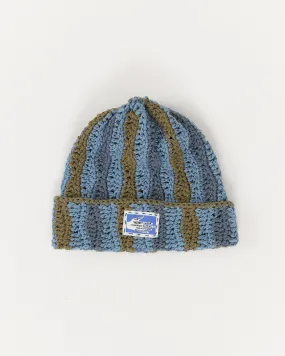 Seaweed Beanie - Blue Wonky-Wear