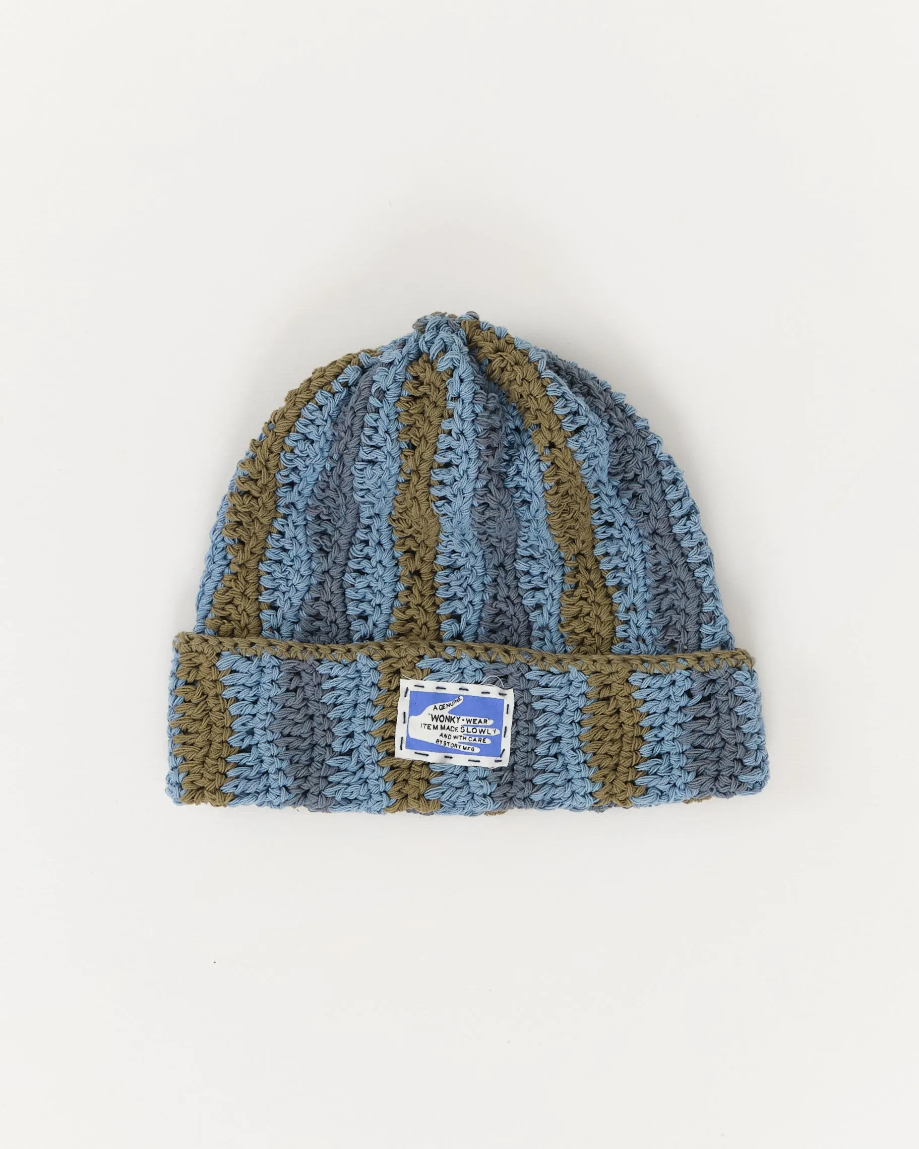 Seaweed Beanie - Blue Wonky-Wear