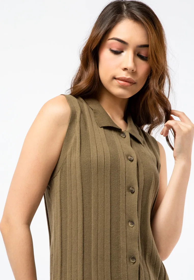 Sleeveless Knit Mini Dress