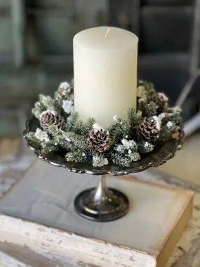 Snowy Mini Cone Candle Ring | 3" (inner)