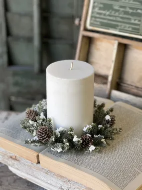 Snowy Mini Cone Candle Ring | 4" (inner) | SOLD OUT