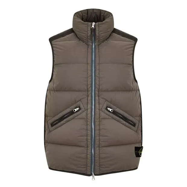 Stone Island Nylon Gilet Walnut