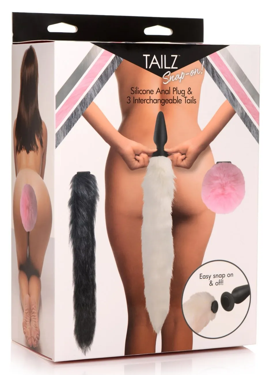 Tailz Plug with 3 Interchangeable Tails (Set of 3)