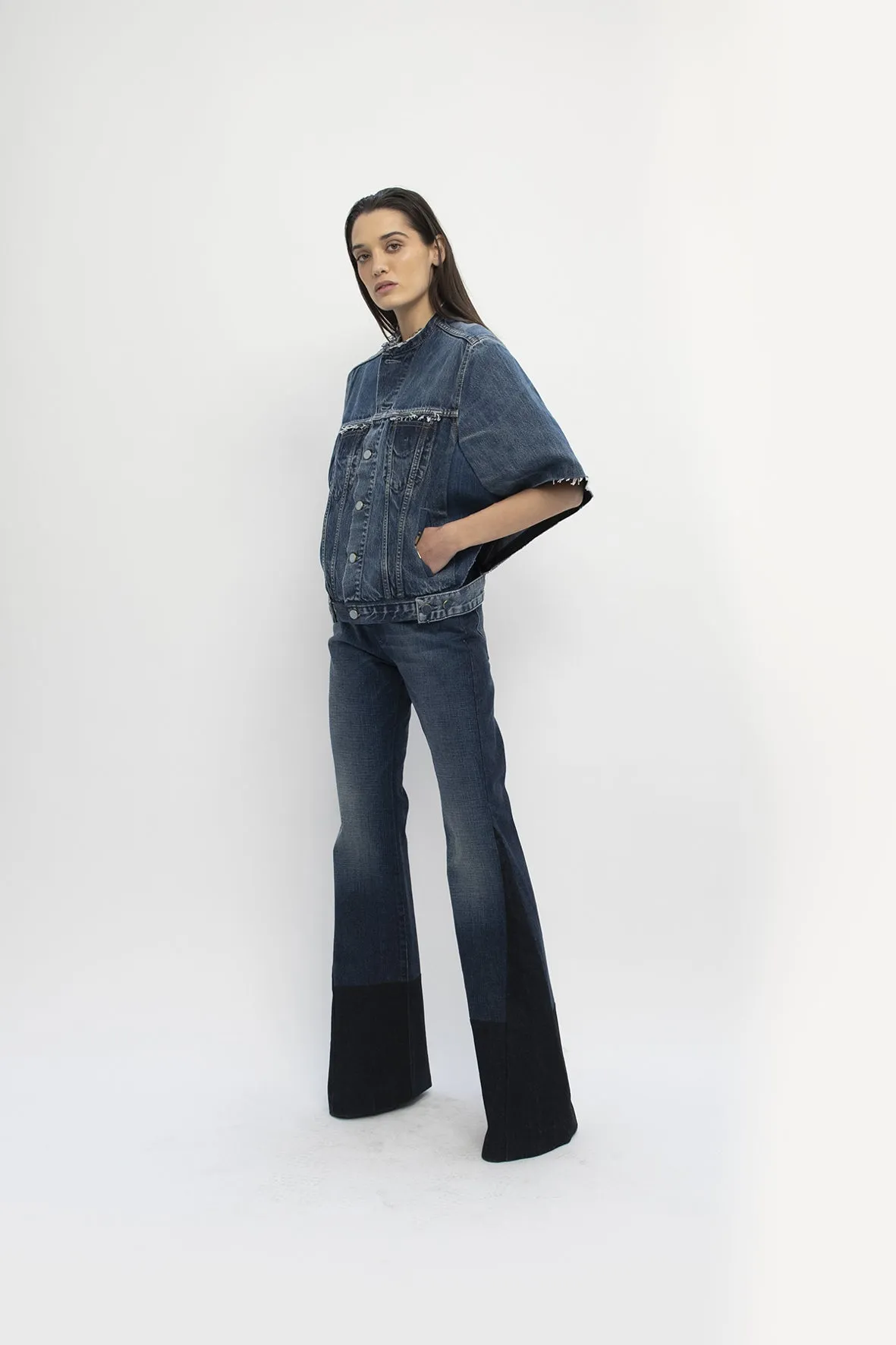 Tecla cape - upcycled garment