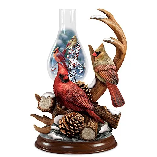The Bradford Exchange Cardinal "Jewels Of The Forest" Handcrafted Illuminated Sculpture by Bradley Jackson 12-inches