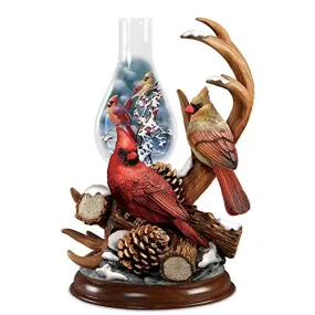 The Bradford Exchange Cardinal "Jewels Of The Forest" Handcrafted Illuminated Sculpture by Bradley Jackson 12-inches
