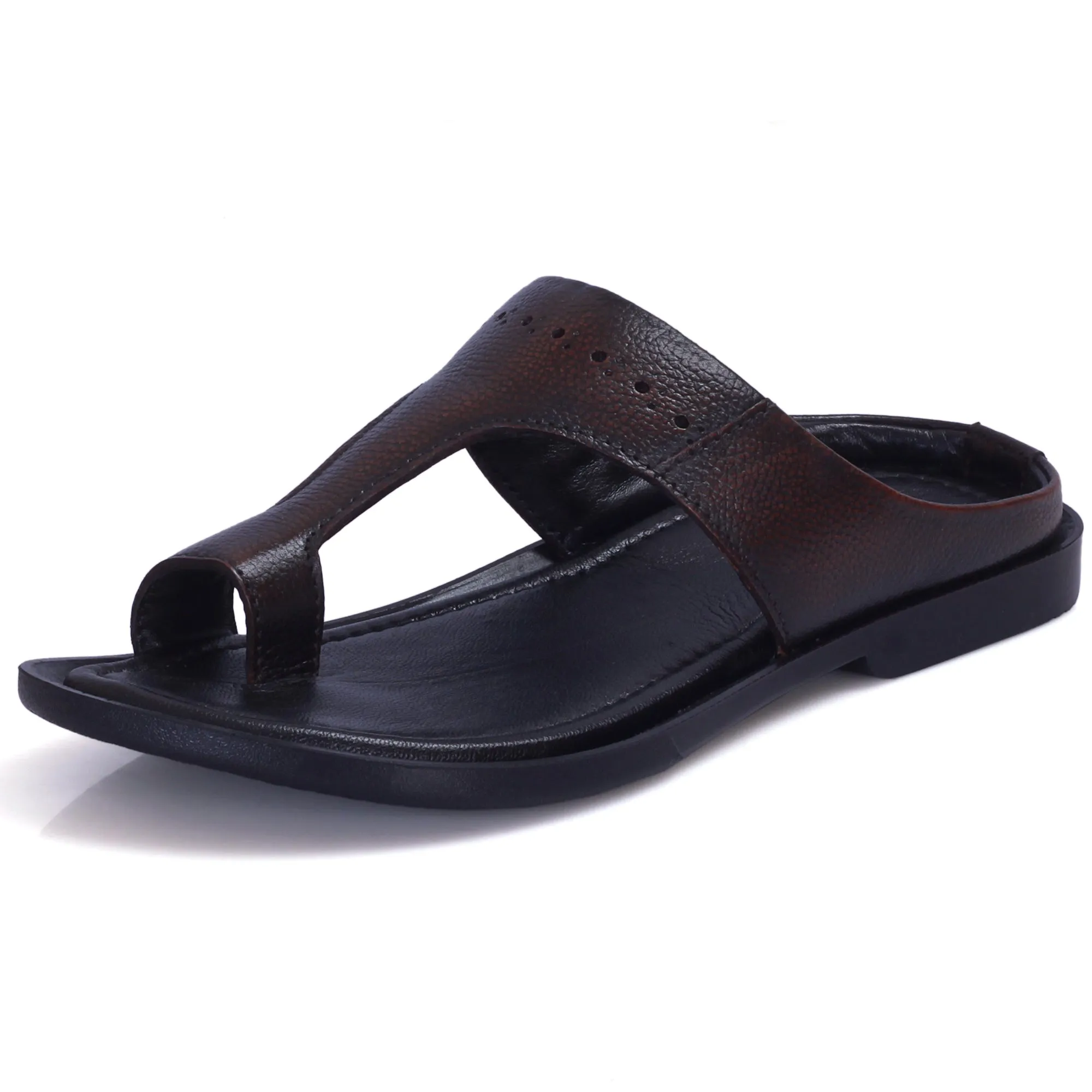Top-Grain Leather Slippers for Men