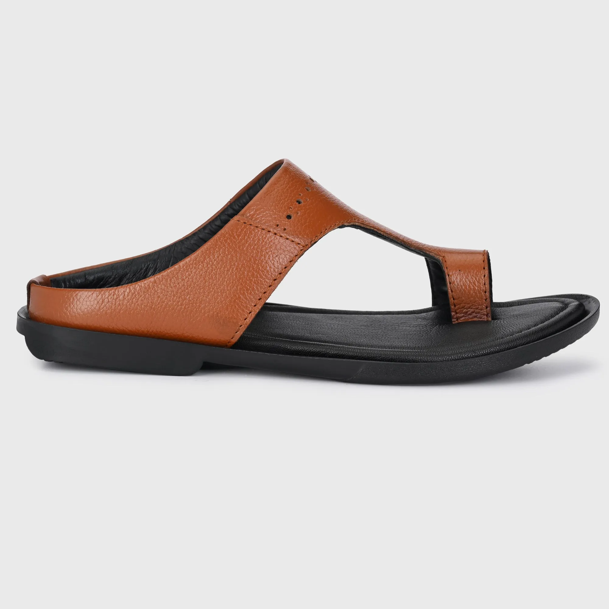Top-Grain Leather Slippers for Men