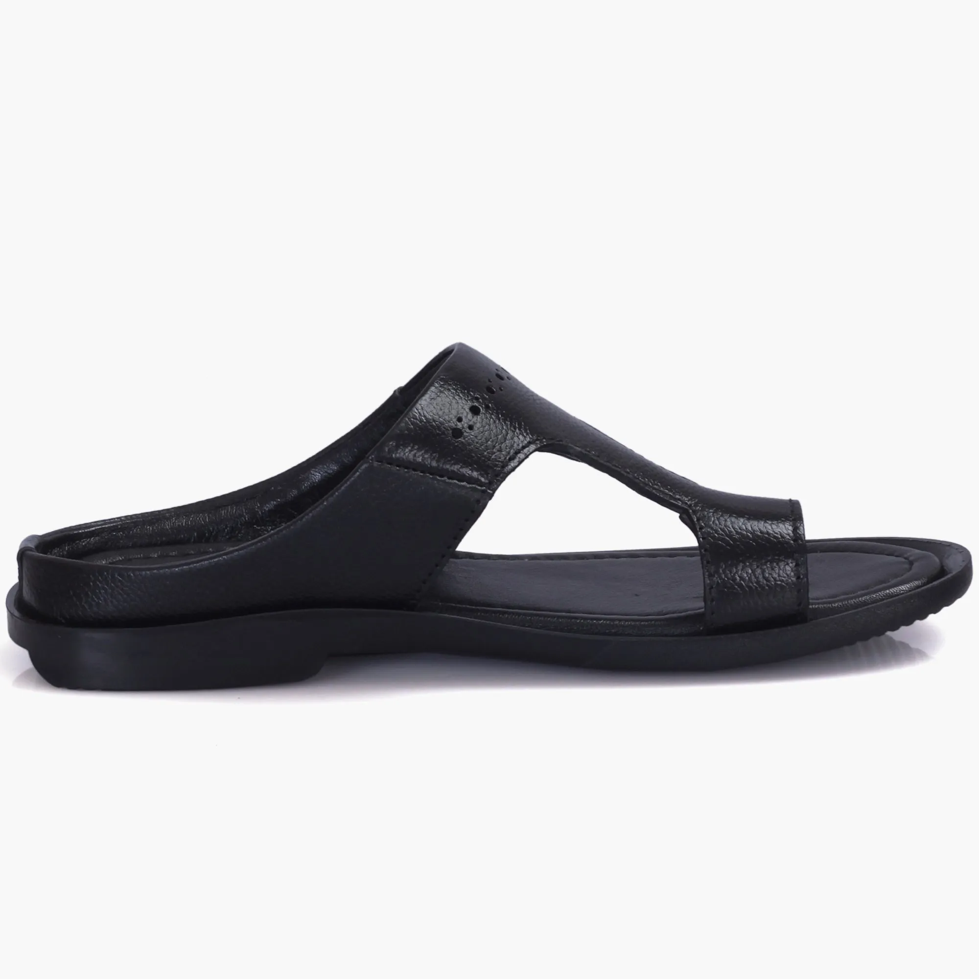 Top-Grain Leather Slippers for Men