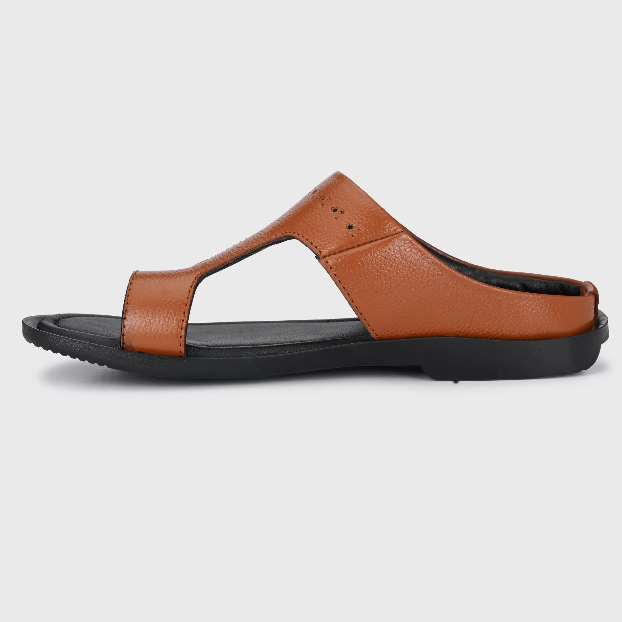 Top-Grain Leather Slippers for Men