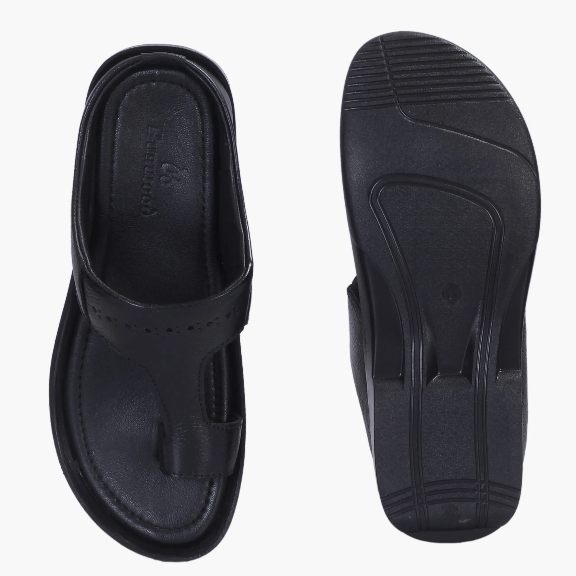 Top-Grain Leather Slippers for Men