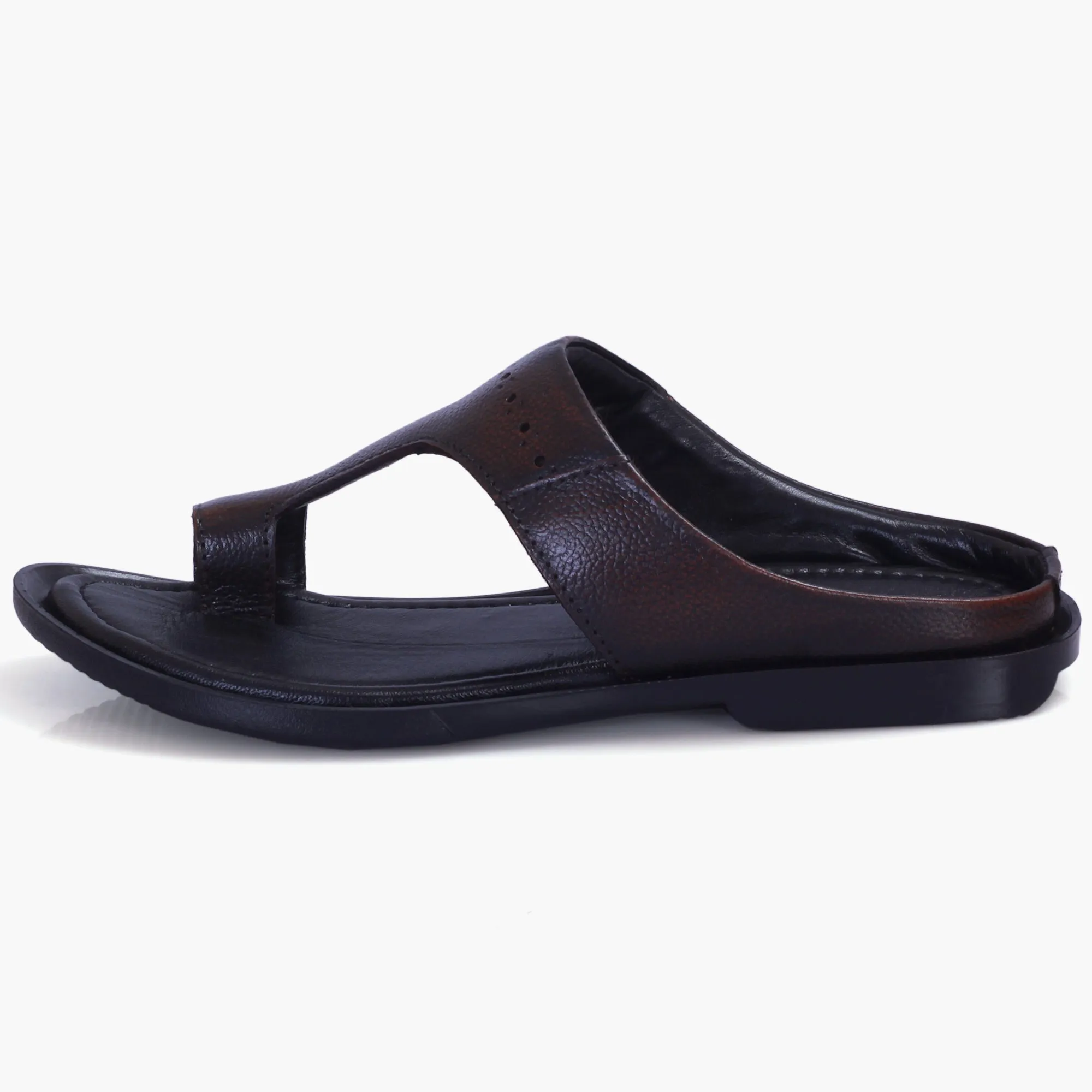 Top-Grain Leather Slippers for Men