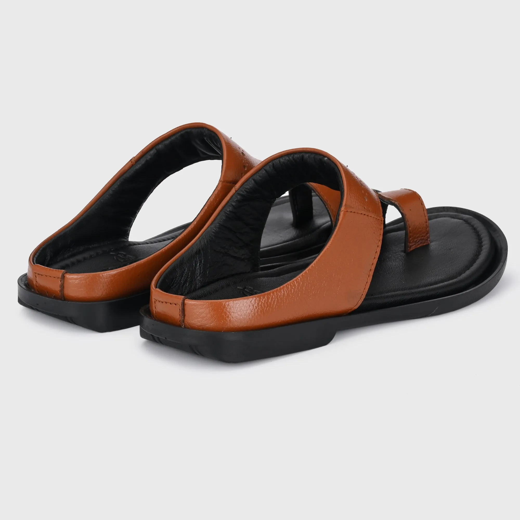 Top-Grain Leather Slippers for Men