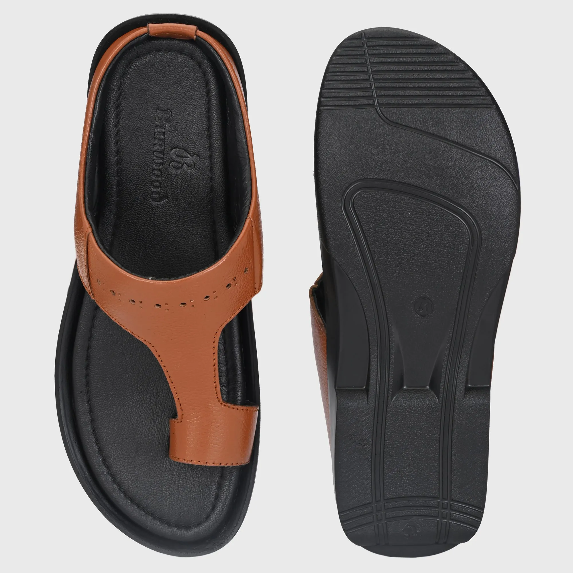 Top-Grain Leather Slippers for Men
