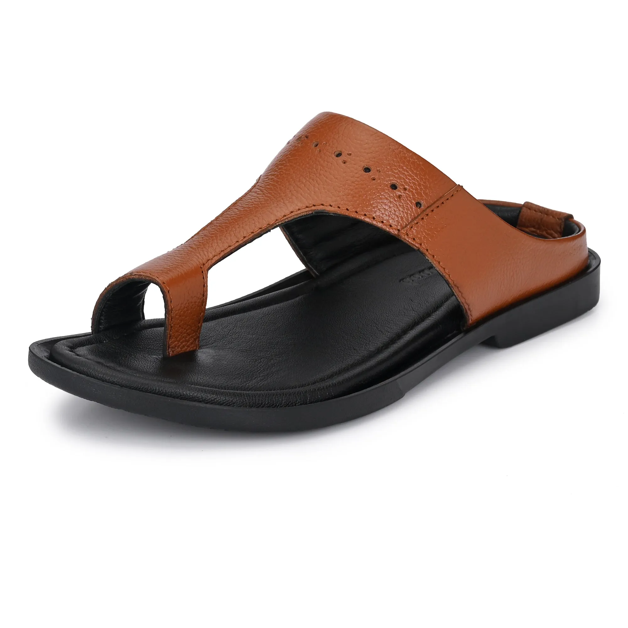 Top-Grain Leather Slippers for Men