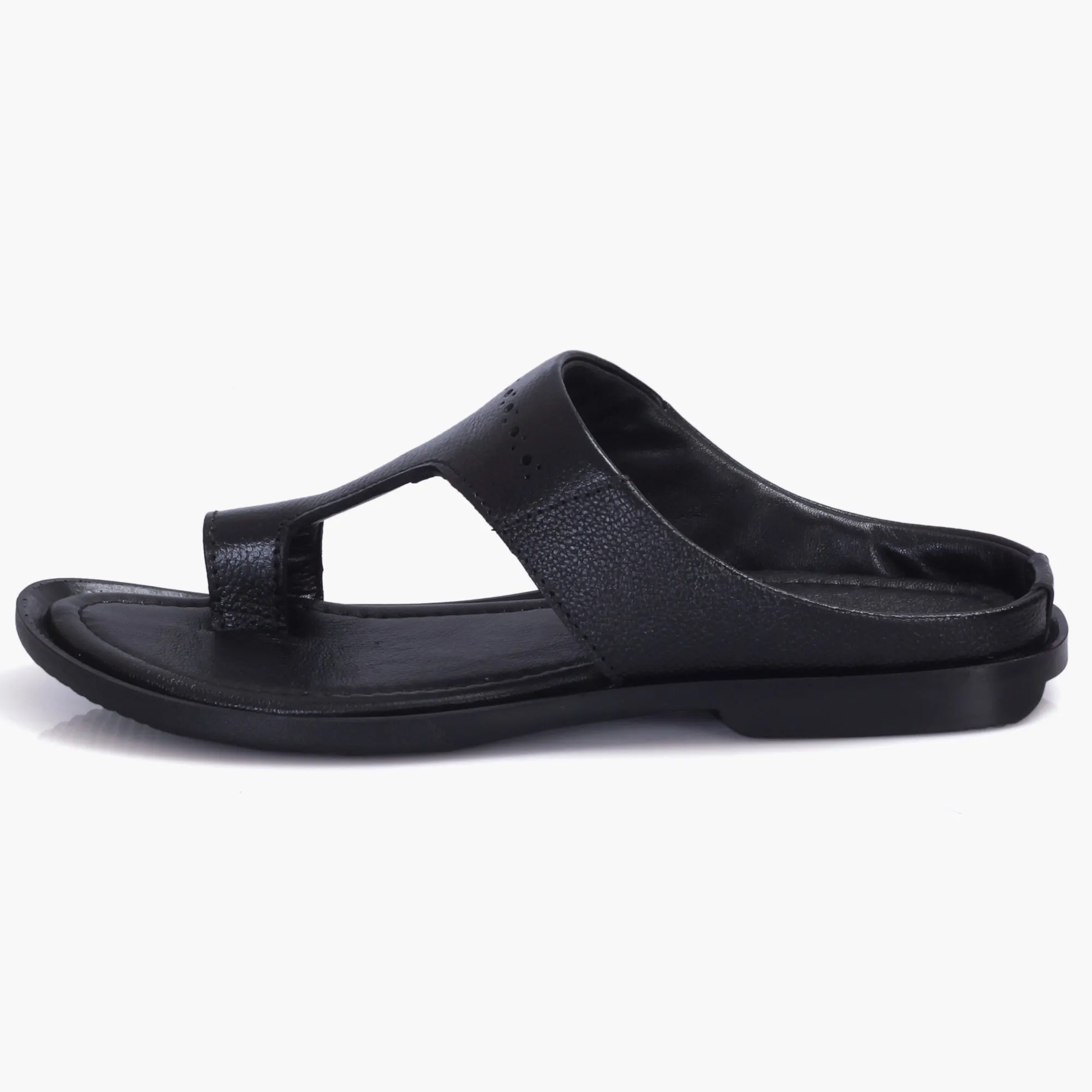 Top-Grain Leather Slippers for Men