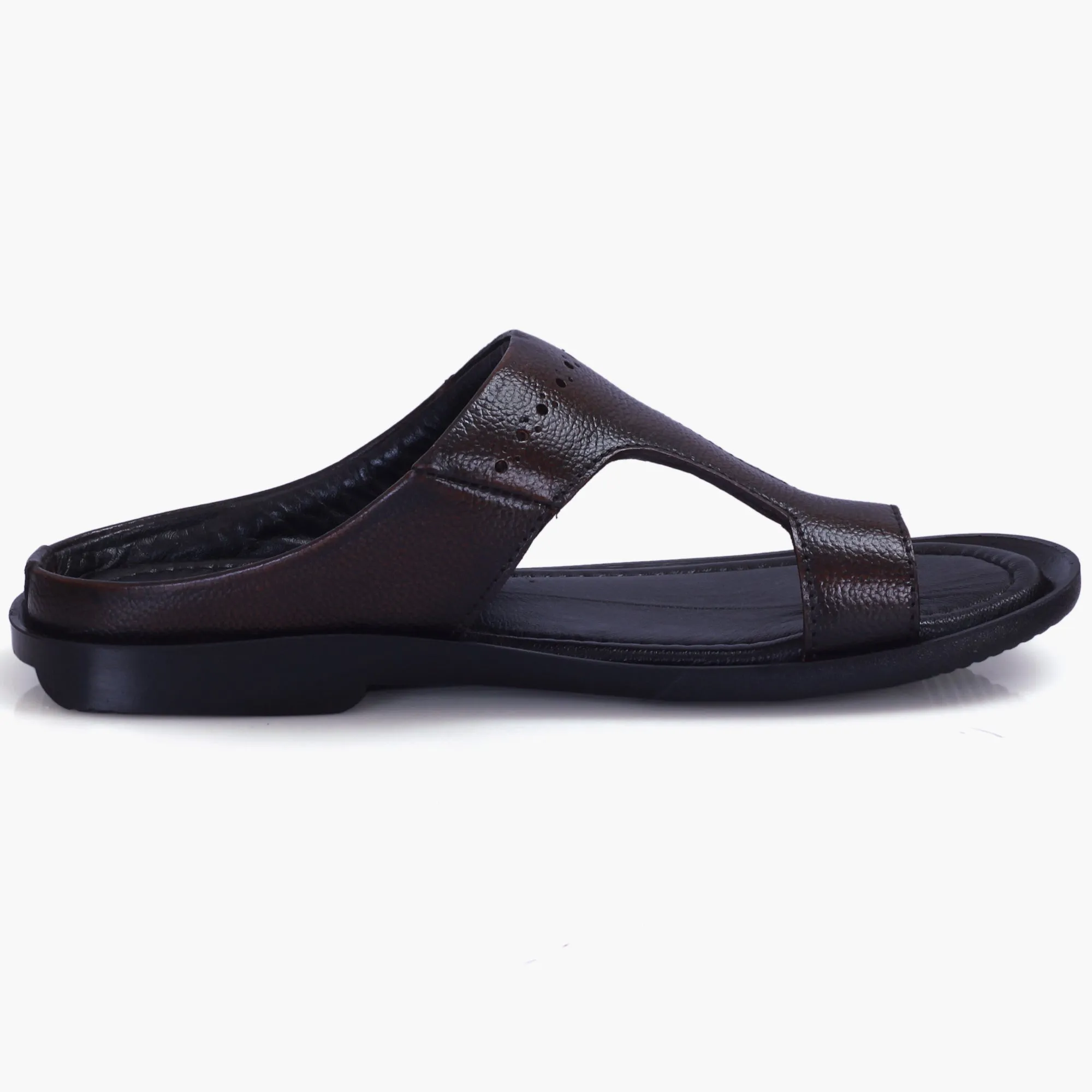 Top-Grain Leather Slippers for Men