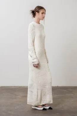 Various Structure Knit Midi Dress