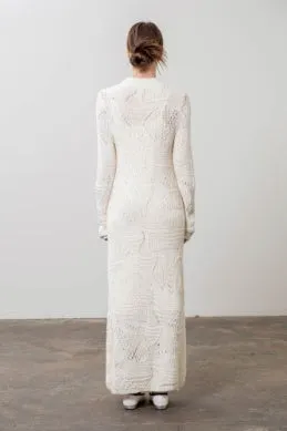 Various Structure Knit Midi Dress