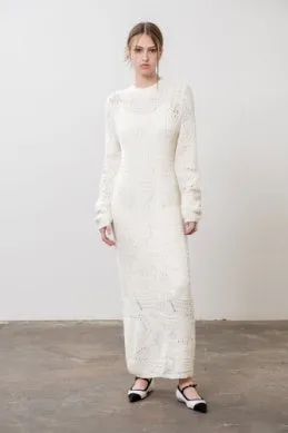 Various Structure Knit Midi Dress
