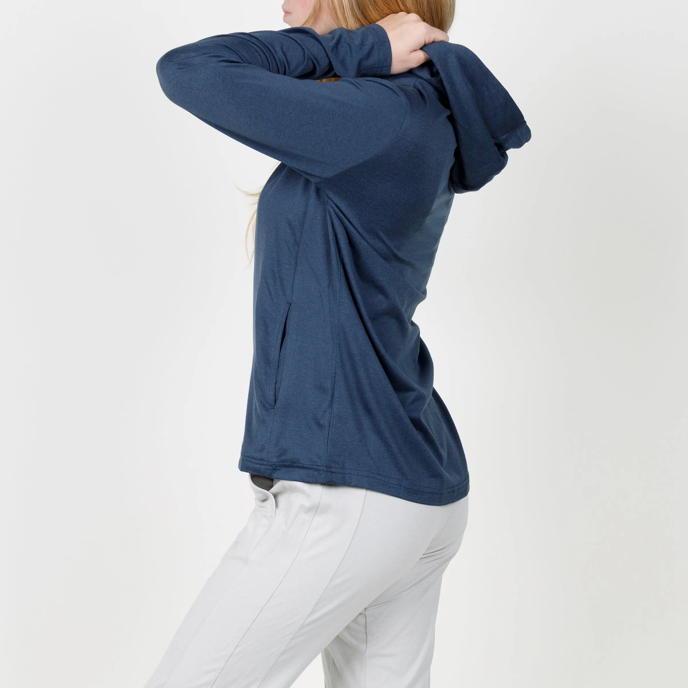 Women Blacks Beach Hoodie - Navy Heather