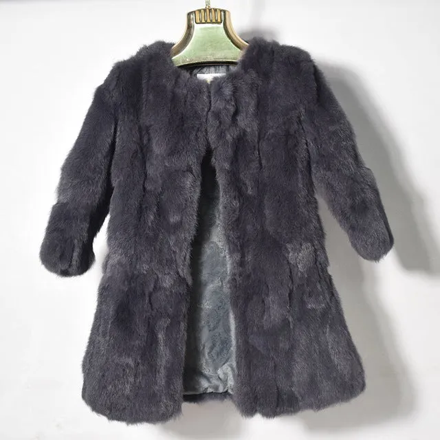 Women Real Rabbit Fur Coat Jackets Genuine Fur Coat Womens Fashion Outwear High Quality Winter Autumn Natural Rabbit Fur Coats