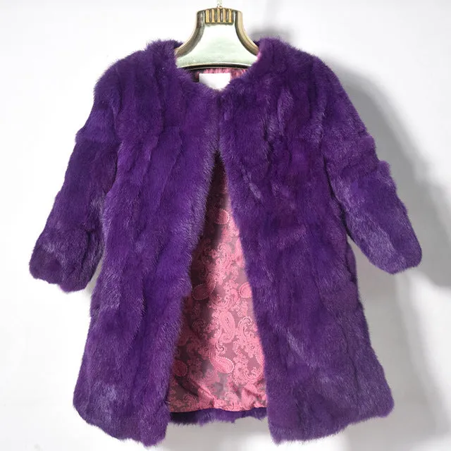 Women Real Rabbit Fur Coat Jackets Genuine Fur Coat Womens Fashion Outwear High Quality Winter Autumn Natural Rabbit Fur Coats