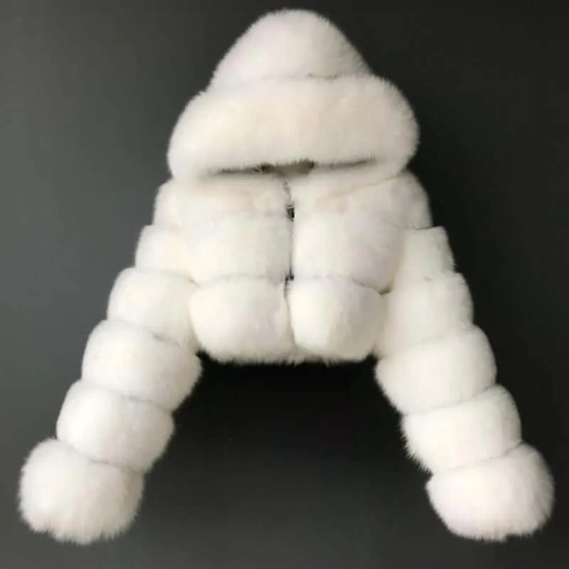 Women's Faux Fur Hooded Winter Coat